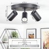 Foren Plafonnier, Spot de plafond LED Noir, 3 lumières, Changeur de couleurs