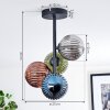 Chehalis Plafonnier, Boule lumineuse Bleu, Vert, Cuivré, Fumé, 4 lumières
