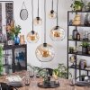 Ripoll Suspension, Boule lumineuse, Suspension Ambre, Clair, 5 lumières
