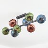 Koyoto Plafonnier, Boule lumineuse Bleu, Vert, Cuivré, 8 lumières