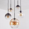 Koyoto Suspension, Boule lumineuse, Suspension Ambre, Clair, Fumé, 5 lumières