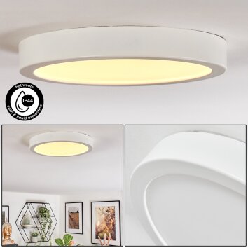 Finsrud Luminaire de salle de bain, Plafonnier, Panel LED Blanc, 1 lumière