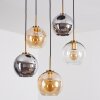 Koyoto Suspension, Boule lumineuse, Suspension Or, Noir, 5 lumières