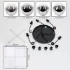 Ripoll Suspension, Boule lumineuse, Suspension Chrome, Clair, Fumé, 5 lumières