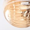 Chehalis Plafonnier, Boule lumineuse Ambre, Fumé, 4 lumières