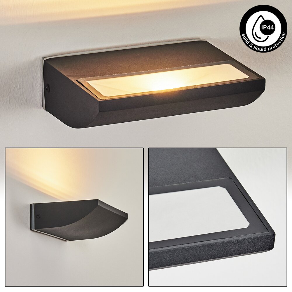 Damor Lampe murale d´extérieur, Applique murale LED Noir, 1 lumière main product photo