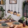 Koyoto Suspension, Boule lumineuse, Suspension Écru, Noir, 4 lumières