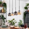 Koyoto Suspension, Boule lumineuse, Suspension Écru, Noir, 4 lumières