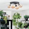 Chehalis Plafonnier, Boule lumineuse Ambre, 4 lumières