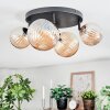 Chehalis Plafonnier, Boule lumineuse Ambre, 4 lumières