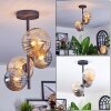 Chehalis Plafonnier, Boule lumineuse Ambre, Fumé, 4 lumières
