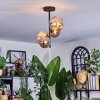 Chehalis Plafonnier, Boule lumineuse Ambre, Fumé, 4 lumières