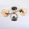 Koyoto Plafonnier, Boule lumineuse Or, Noir, 3 lumières