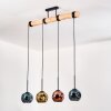 Ripoll Suspension, Boule lumineuse, Suspension Écru, Noir, 4 lumières