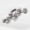 Ripoll Plafonnier, Boule lumineuse Chrome, Clair, Fumé, 10 lumières