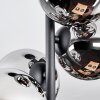 Chehalis Plafonnier, Boule lumineuse Chrome, Fumé, 4 lumières