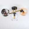 Koyoto Plafonnier, Boule lumineuse Or, Noir, 3 lumières