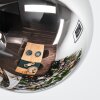 Chehalis Plafonnier, Boule lumineuse Chrome, Clair, Fumé, 4 lumières