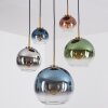 Koyoto Suspension, Boule lumineuse, Suspension Or, Noir, 5 lumières
