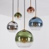 Koyoto Suspension, Boule lumineuse, Suspension Or, Noir, 5 lumières