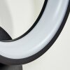 Delor Applique murale LED Noir, 1 lumière, Changeur de couleurs