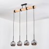 Ripoll Suspension, Boule lumineuse, Suspension Écru, Noir, 4 lumières