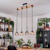 Koyoto Suspension, Boule lumineuse, Suspension Écru, Noir, 4 lumières