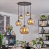 Koyoto Suspension, Boule lumineuse, Suspension Ambre, 5 lumières