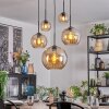 Koyoto Suspension, Boule lumineuse, Suspension Ambre, 5 lumières