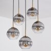 Koyoto Suspension, Boule lumineuse, Suspension Or, Noir, 5 lumières