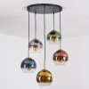 Koyoto Suspension, Boule lumineuse, Suspension Or, Noir, 5 lumières