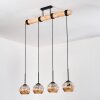 Ripoll Suspension, Boule lumineuse, Suspension Écru, Noir, 4 lumières