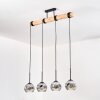 Ripoll Suspension, Boule lumineuse, Suspension Écru, Noir, 4 lumières