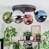Gastor Plafonnier, Boule lumineuse Bleu, Chrome, Vert, Cuivré, Fumé, 4 lumières