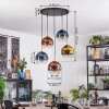 Koyoto Suspension, Boule lumineuse, Suspension Or, Noir, 5 lumières