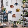 Koyoto Suspension, Boule lumineuse, Suspension Or, Noir, 5 lumières