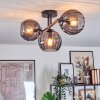 Koyoto Plafonnier, Boule lumineuse Fumé, 3 lumières