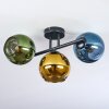 Koyoto Plafonnier, Boule lumineuse Bleu, Or, Vert, 3 lumières