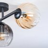 Koyoto Plafonnier, Boule lumineuse Ambre, Clair, Fumé, 3 lumières