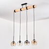 Ripoll Suspension, Boule lumineuse, Suspension Écru, Noir, 4 lumières