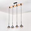 Ripoll Suspension, Boule lumineuse, Suspension Écru, Noir, 4 lumières