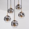 Ripoll Suspension, Boule lumineuse, Suspension Or, Noir, 5 lumières