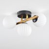 Chehalis Plafonnier, Boule lumineuse Or, Noir, 3 lumières