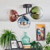 Koyoto Plafonnier, Boule lumineuse Bleu, Vert, Clair, Cuivré, 3 lumières