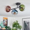 Koyoto Plafonnier, Boule lumineuse Bleu, Vert, Clair, Cuivré, 3 lumières