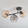 Koyoto Plafonnier, Boule lumineuse Ambre, Clair, Fumé, 3 lumières