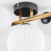 Chehalis Plafonnier, Boule lumineuse Or, Noir, 3 lumières