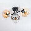 Gastor Plafonnier, Boule lumineuse Ambre, Clair, Fumé, 3 lumières