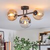 Gastor Plafonnier, Boule lumineuse Ambre, Clair, Fumé, 3 lumières