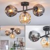 Ripoll Plafonnier, Boule lumineuse Ambre, Fumé, 3 lumières